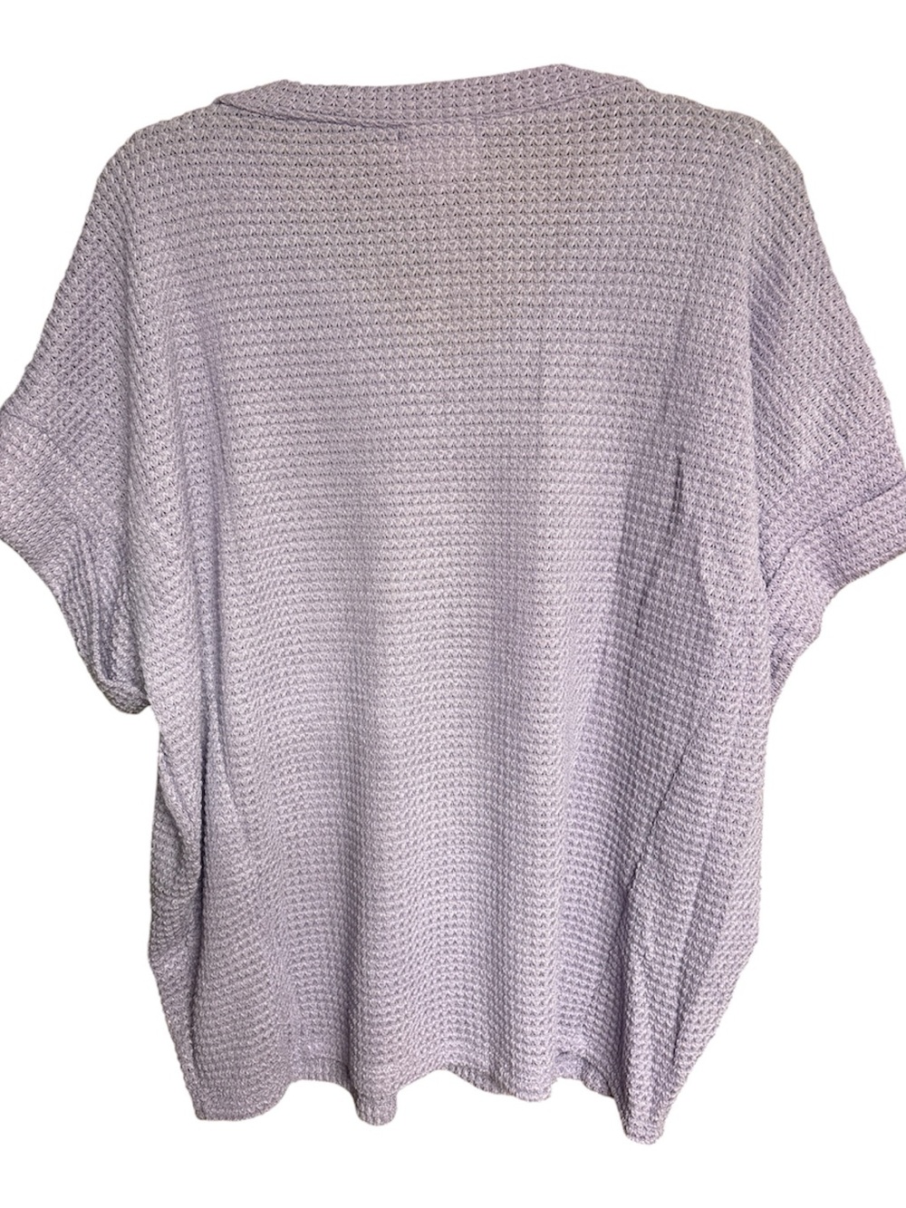 Andree By Unit / Lavender Waffle-Knit V-Neck Top - Picture 2 of 2